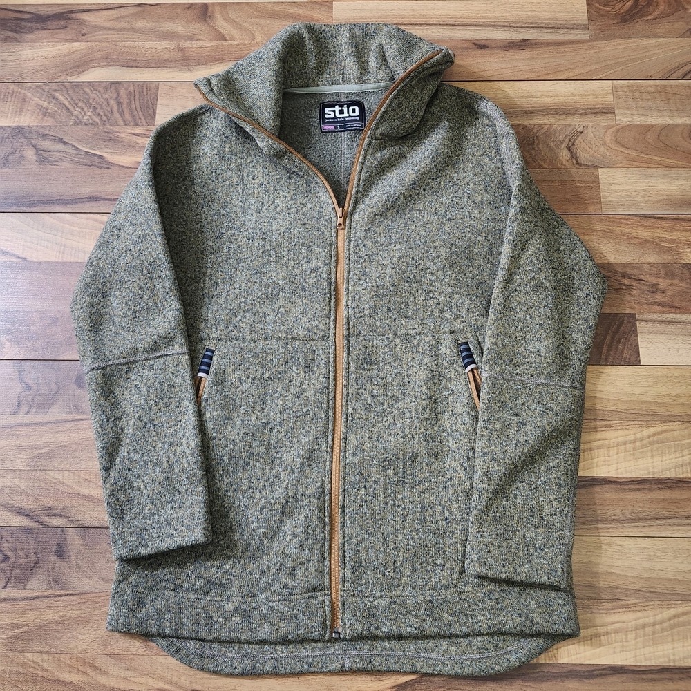 Stio Women's Sweetwater Fleece Jacket Size Small Heathered Olive - Picture 2 of 16